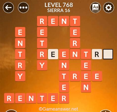 Wordscapes Level 768 Answers [ + Bonus Words ] .
